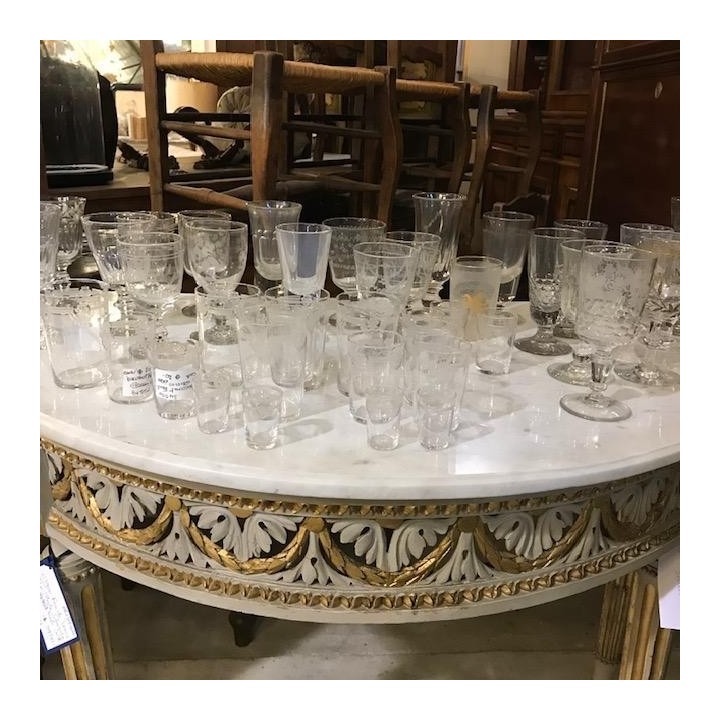 French Antique Assorted Glass