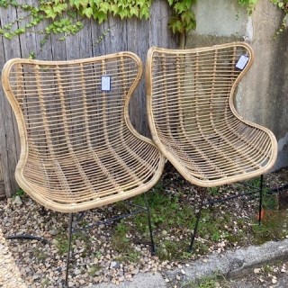 Mid Century Cane Fauteuils