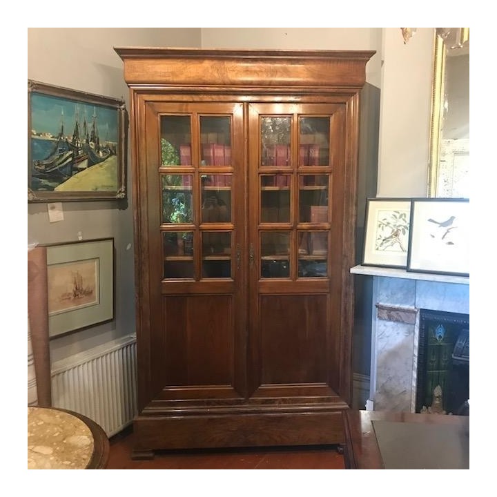 C19th Walnut Bookcase