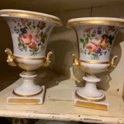 C1900 Pair of Porcelain Urns