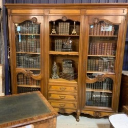 Louis XV Style Vintage Solid French Bookcase
