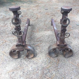 Pair C1900 French Firedogs