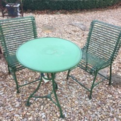 Round Garden Table Green 600mm D