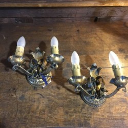 c1900 Pair of wall sconces