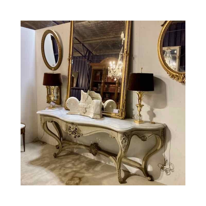 SOLD C19th French Louis XV Style Console Original Marble
