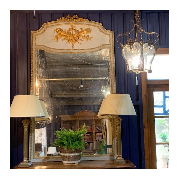 C19th French Louis XVI Style Trumeau Mirror 2200 X 1300