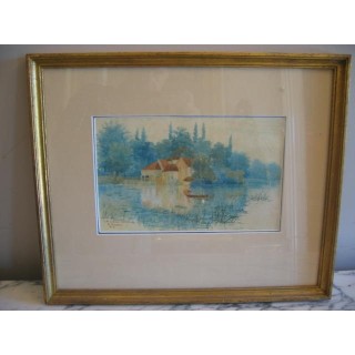 c1900 Painting Watercolour North Lound Norfolk