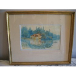c1900 Painting Watercolour North Lound Norfolk