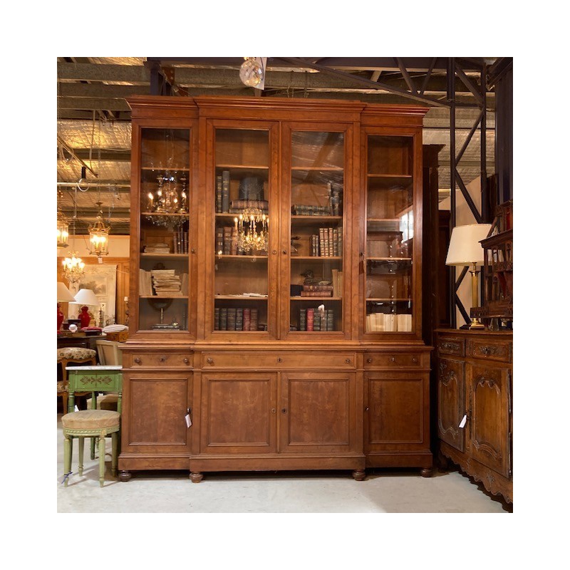 C19th Louis Philippe French Bookcase Walnut