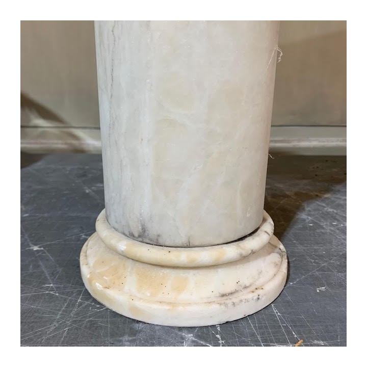 C1900 Marble Bowl on Pedestal