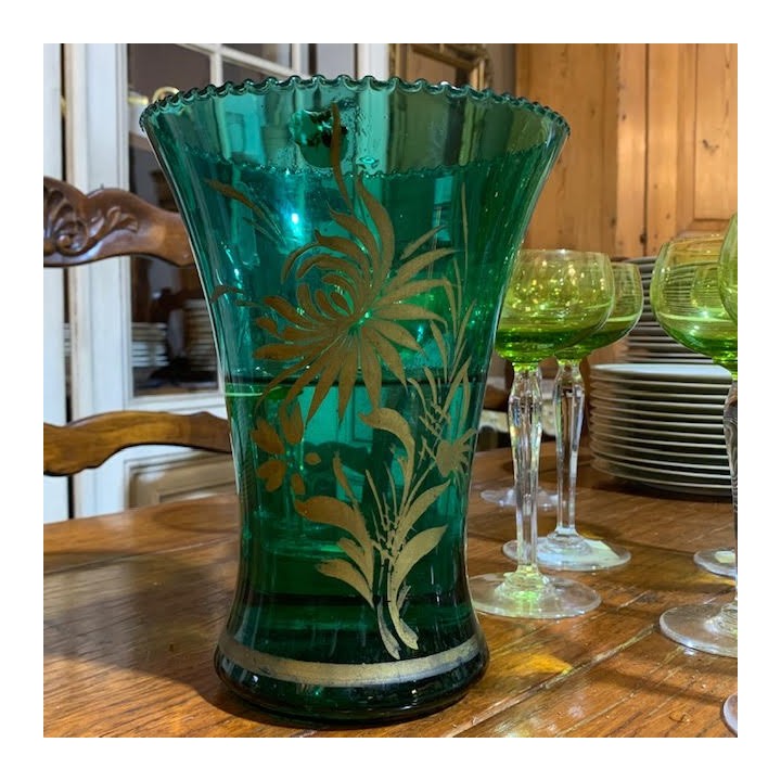 French Green Vase