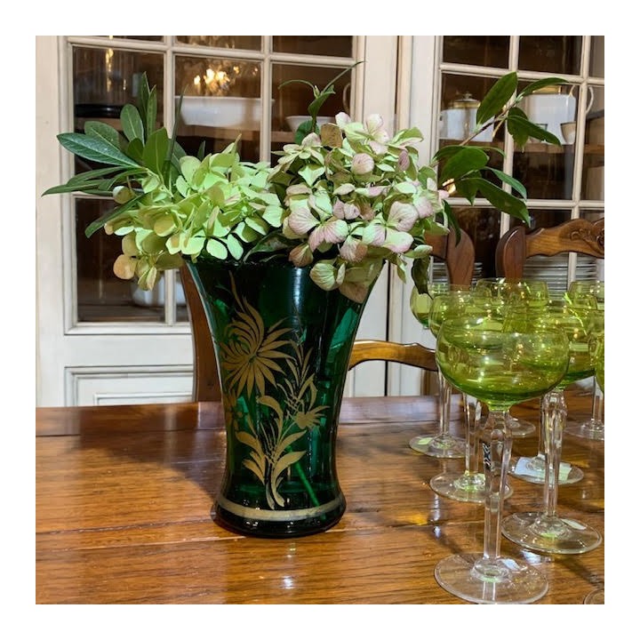 French Green Vase