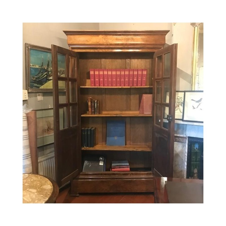 C19th Walnut Bookcase