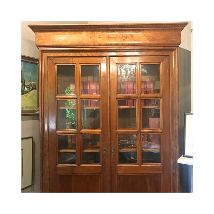C19th Walnut Bookcase