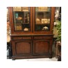 C19th Louis Philippe Bookcase Walnut and Ebonised Detail