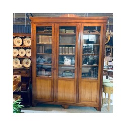 C1900-C1920 French Pine 3 Door Bookcase