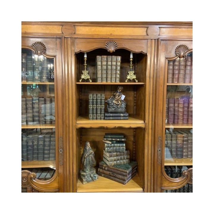 Louis XV Style Vintage Solid French Bookcase