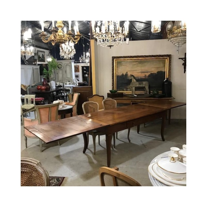 C19th French Cherry Wood Country Dining Table