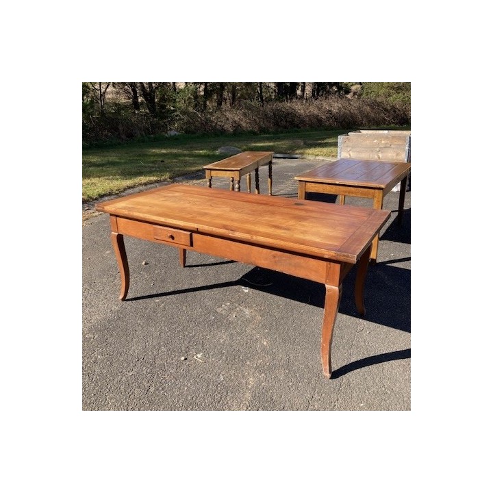 C19th French Cherry Wood Country Dining Table