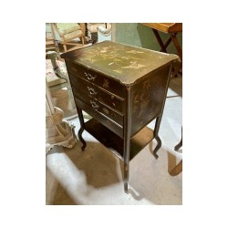 C1900-1910 French Green Chinoiserie Side Table