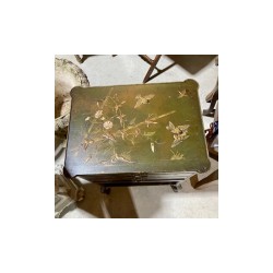 C1900-1910 French Green Chinoiserie Side Table
