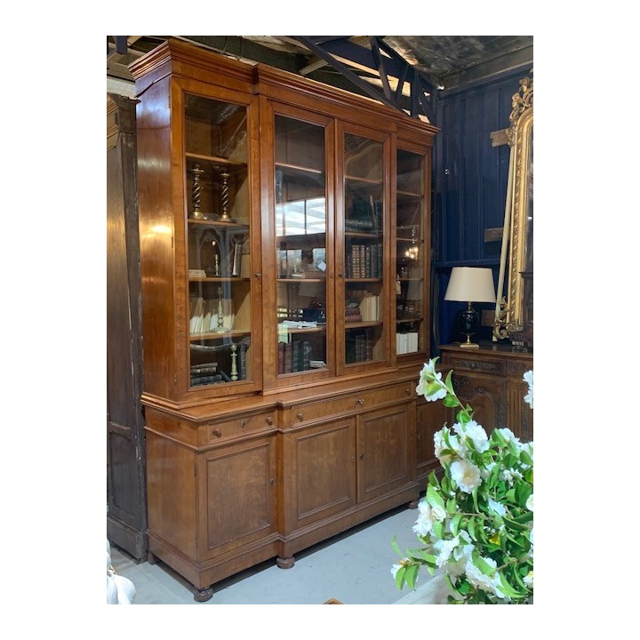 C19th Louis Philippe French Bookcase Walnut