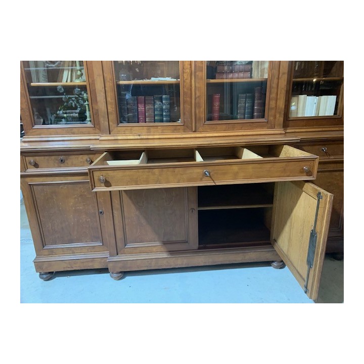 C19th Louis Philippe French Bookcase Walnut