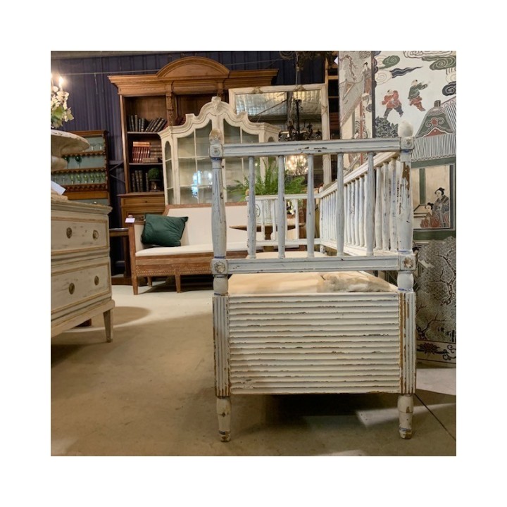 Gustavian Swedish Settee Painted Finish