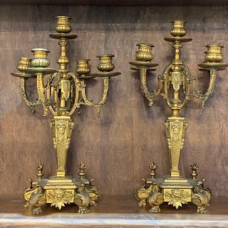 Napoleon III Candle Holders C19th French