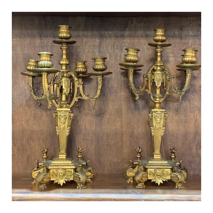 Napoleon III Candle Holders C19th French