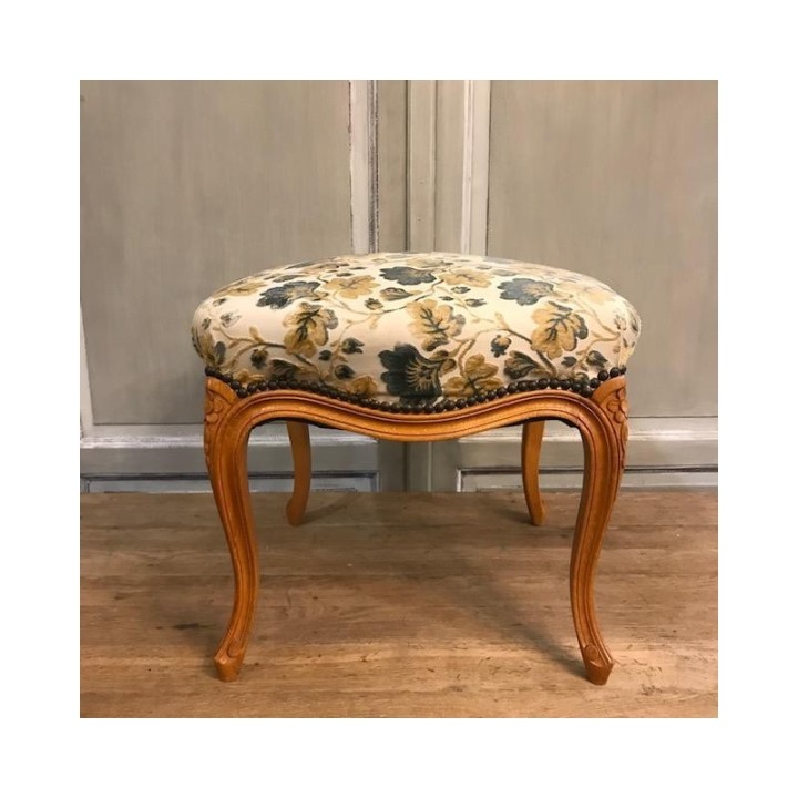 C1940 French Pair of Walnut Stools