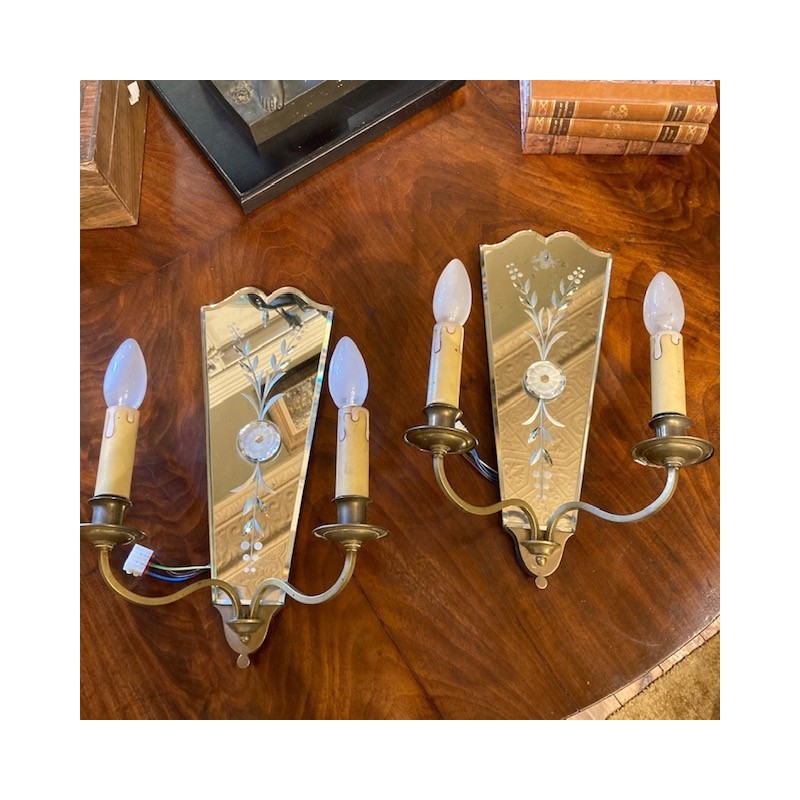 French Art Deco Wall Sconces pair