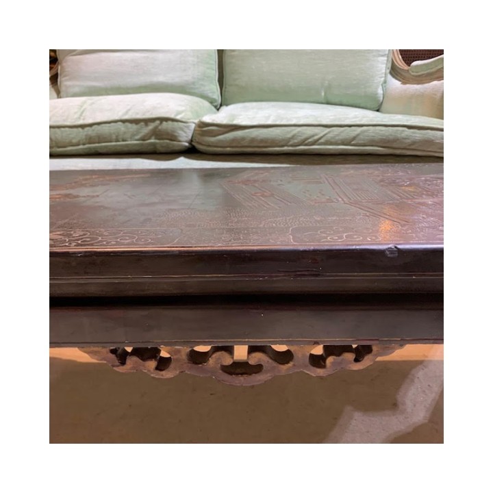 C1920 Black Lacquer Chinoiserie Coffee Table France