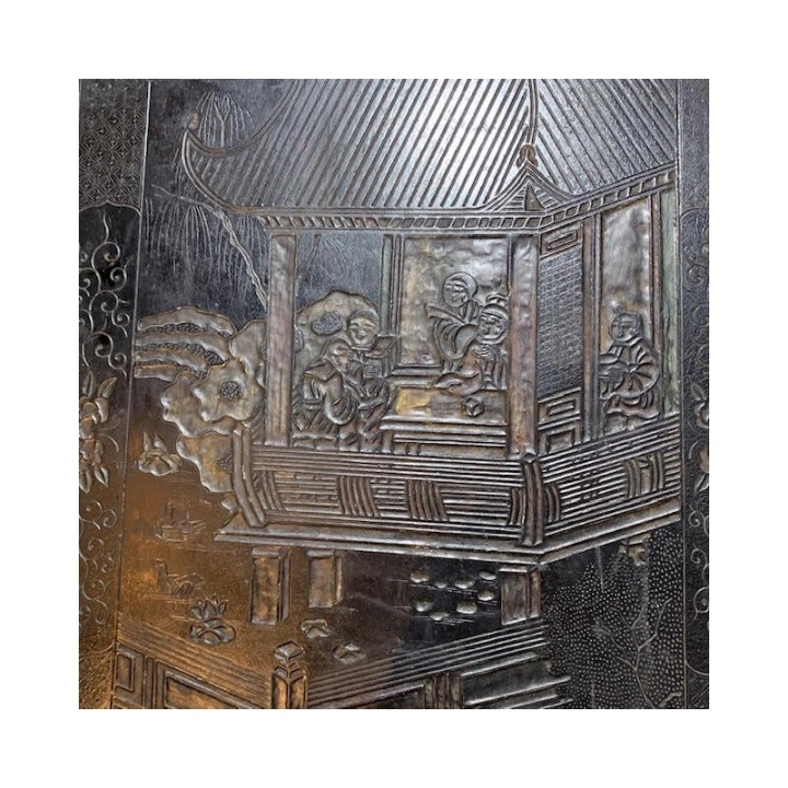 C1920 Black Lacquer Chinoiserie Coffee Table France