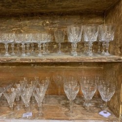 Crystal 15 Champagne and 10 Wine glasses
