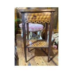 C19th Parquetry Side Table with Drawer and key
