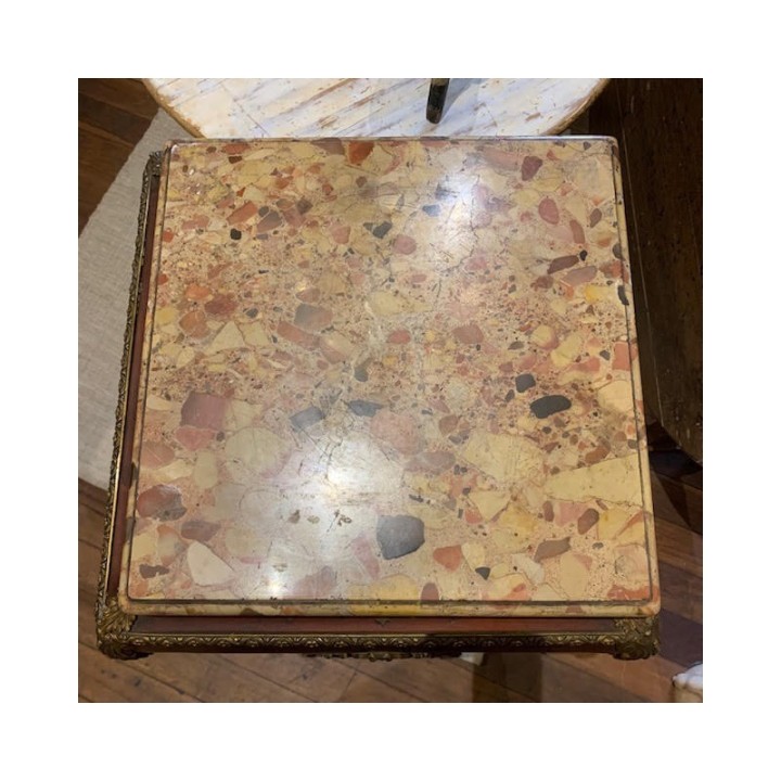 C19th French Pedestal Napoleon III Chinoiserie and original marble Top