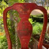 SOLD English Pair of Red Chinoiserie Chairs