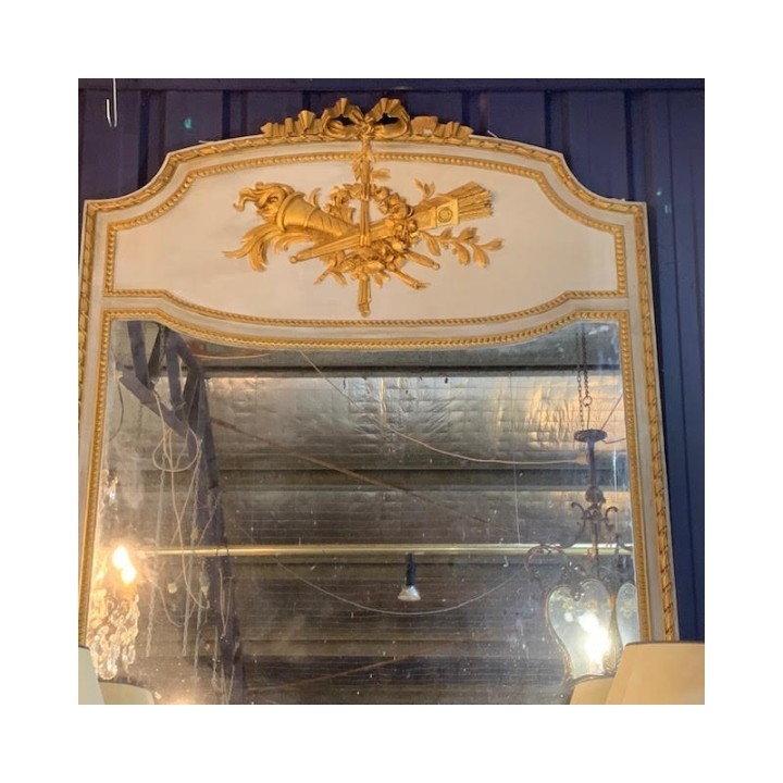 C19th French Louis XVI Style Trumeau Mirror 2200 X 1300