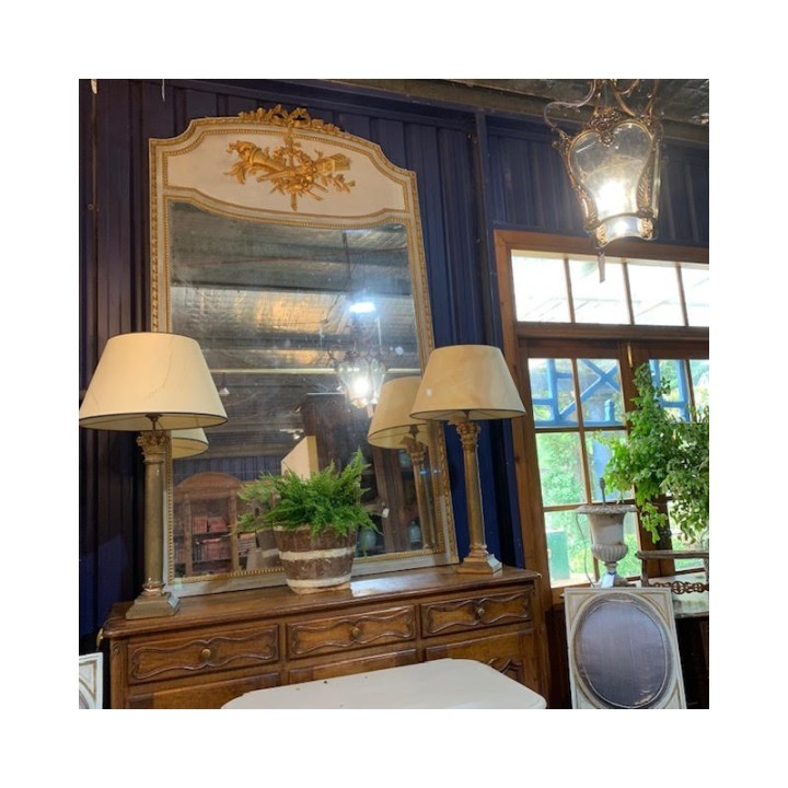 C19th French Louis XVI Style Trumeau Mirror 2200 X 1300