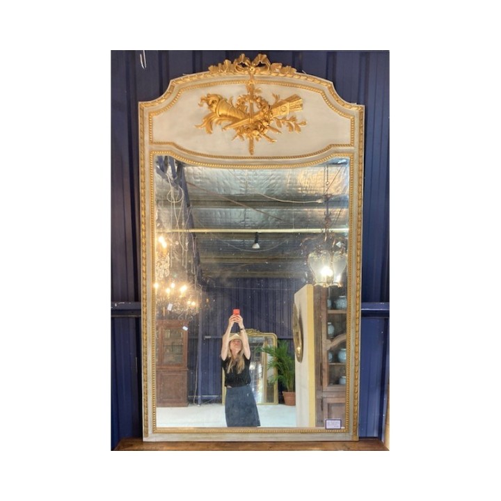 C19th French Louis XVI Style Trumeau Mirror 2200 X 1300