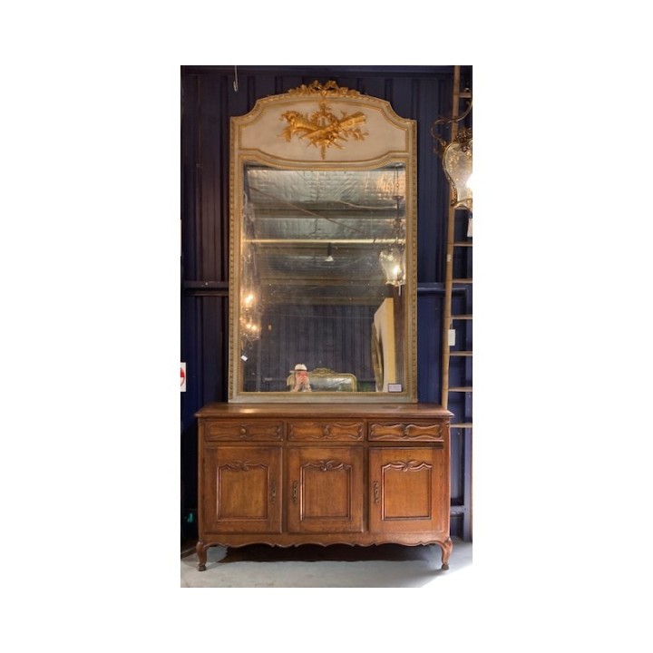 C19th French Louis XVI Style Trumeau Mirror 2200 X 1300