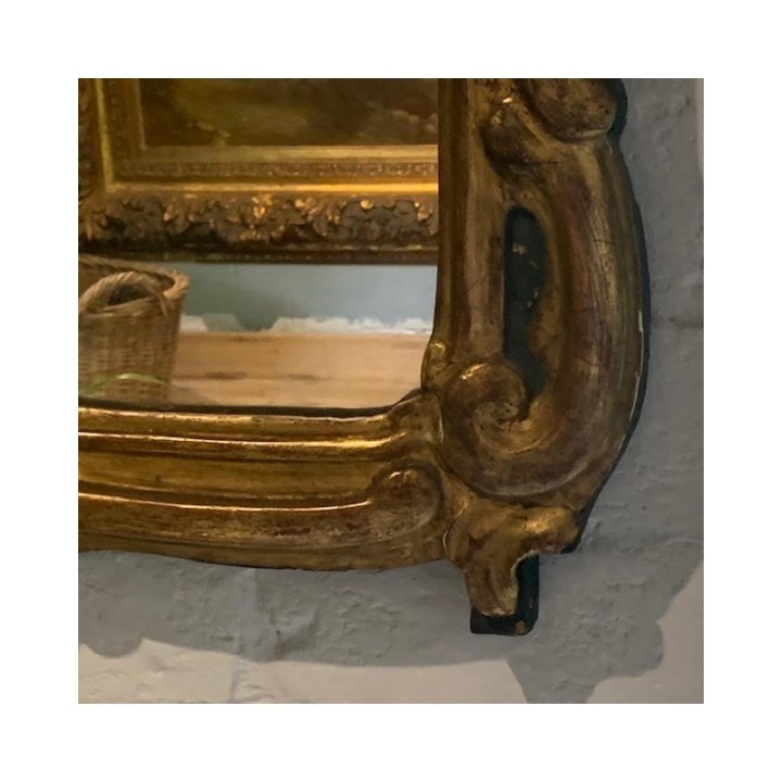 C18th Louis Period Mirror Gilded