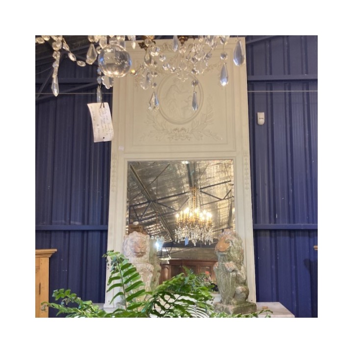 C19th French Painted Magnificent Trumeau Mirror 2680 X 1360