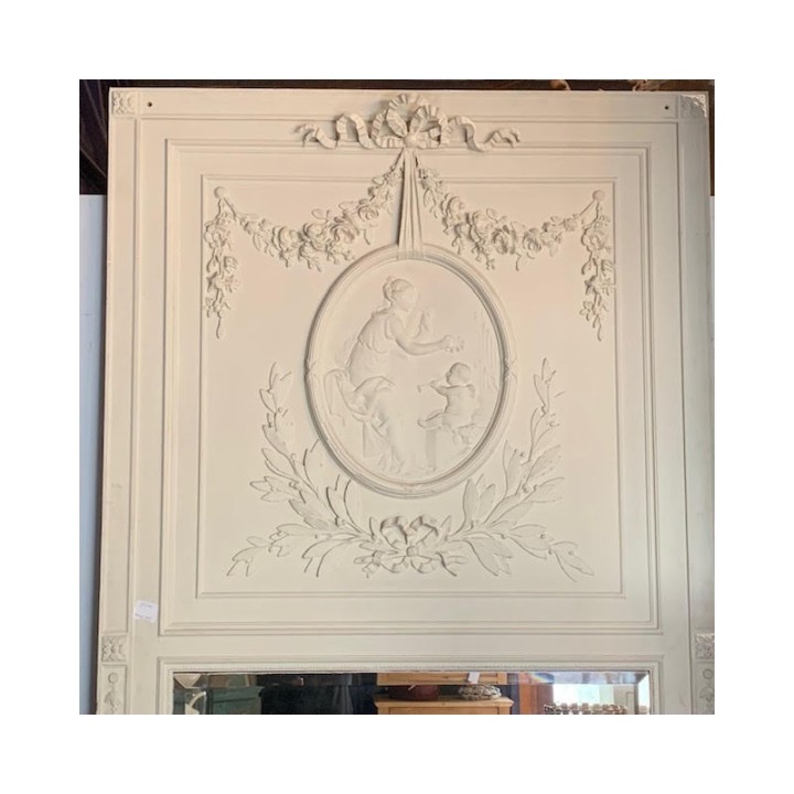 C19th French Painted Magnificent Trumeau Mirror 2680 X 1360