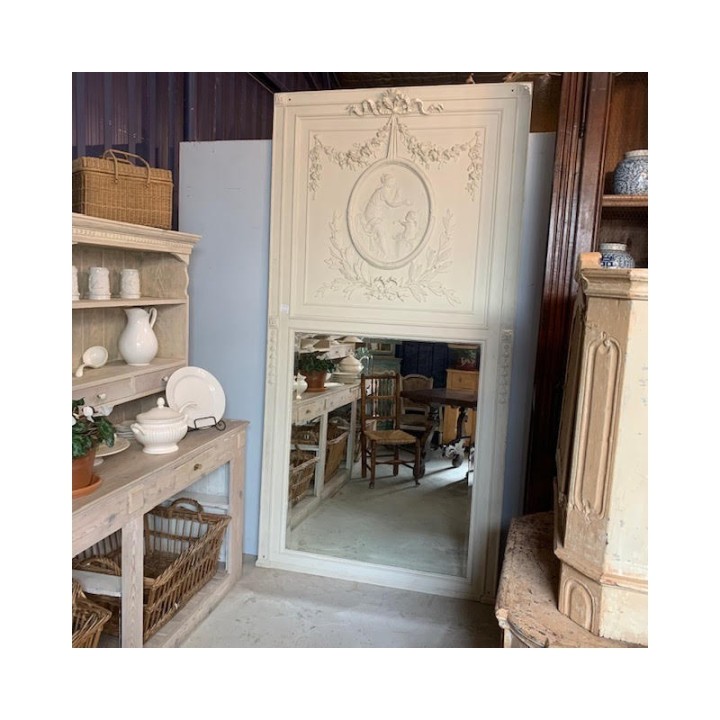 C19th French Painted Magnificent Trumeau Mirror 2680 X 1360