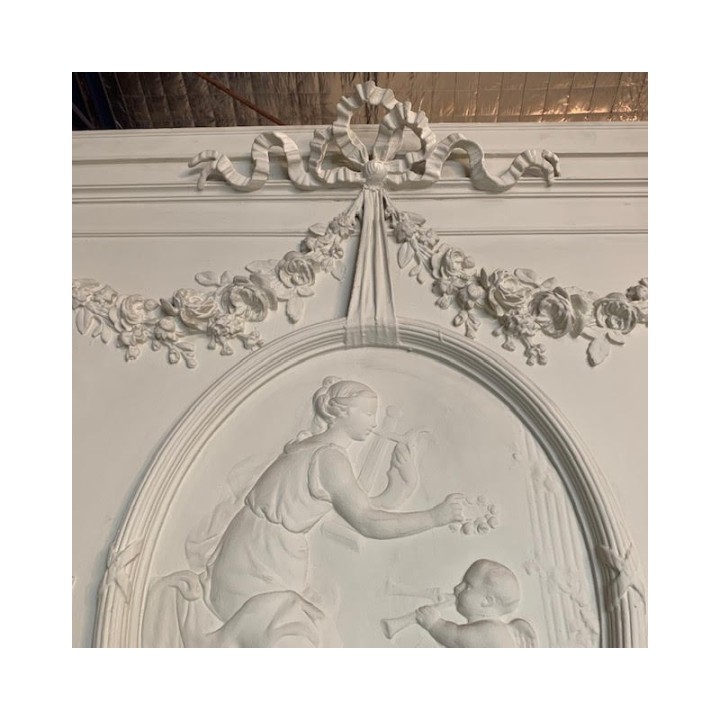 C19th French Painted Magnificent Trumeau Mirror 2680 X 1360