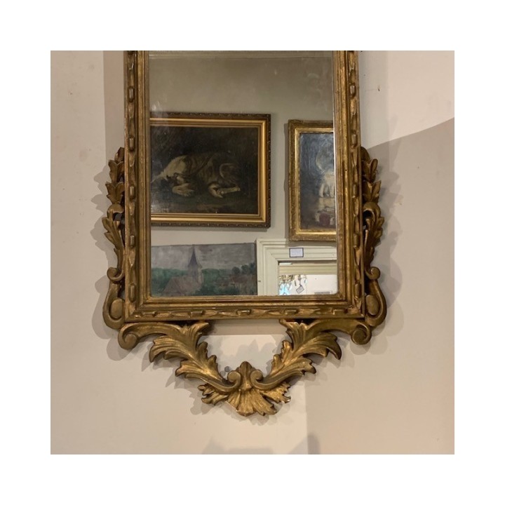 C19th Mirror French Louis XV Style Gilded
