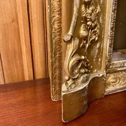 C19th Mirror French Water gilded Louis XV Style
