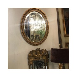 C1900 Oval Gilt Mirror